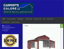 Tablet Screenshot of carportsgalore.com